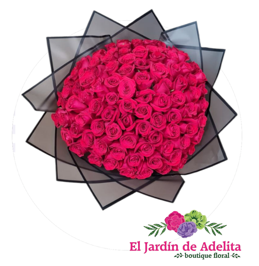 BUCHON CON 100 ROSAS