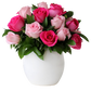 Base con Rosas rosas y rosas fiusha